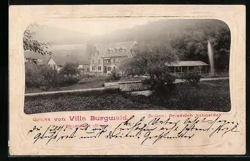 Präge-AK Eberstadt /Bergk., Gasthaus Villa Burgwald