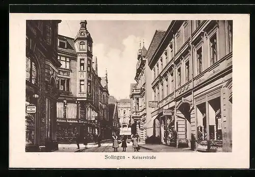 AK Solingen, Blick durch Kaiserstrasse