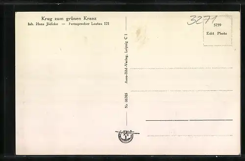 AK Möser /Magdeburg, Gasthaus Krug zum grünen Kranz