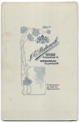 Fotografie F. E. Bednarik, Wien, Kaiserstrasse 42, Junges Paar mit Trachten in einer Naturszenerie