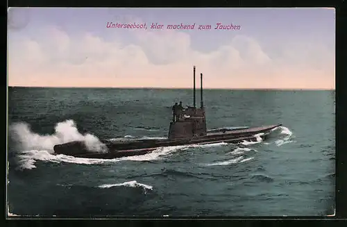 AK U-Boot klar machend zum Abtauchen
