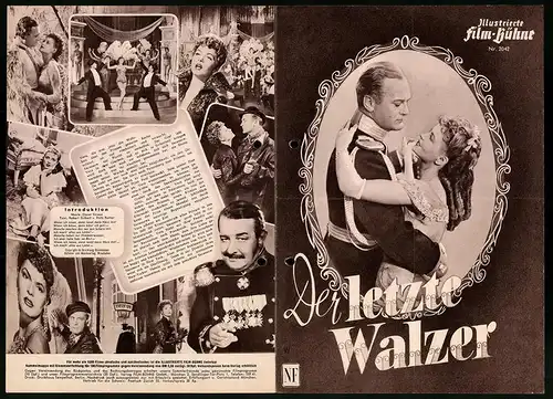 Filmprogramm IFB Nr. 2042, Der letzte Walzer, Eva Bartok, Curd Jürgens, Regie: Arthur Marie Rabenalt