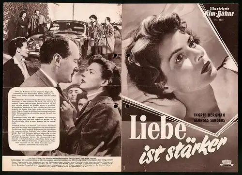 Filmprogramm IFB Nr. 2574, Liebe ist stärker, Ingrid Bergman, Georges Sanders, Regie: Roberto Rossellini