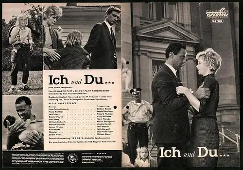 Filmprogramm PFP Nr. 94 /65, Ich und Du..., Barbara Barrie, Bernie Hamilton, Regie: Larry Peerce