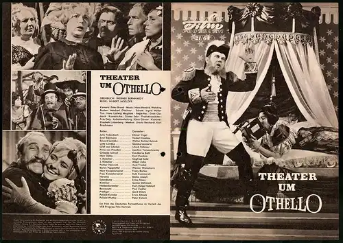 Filmprogramm PFP 21 /64, Theater um Othello, Ellinor Vogel, Walter Richter-Reinick, Regie: Hubert Hoelzke