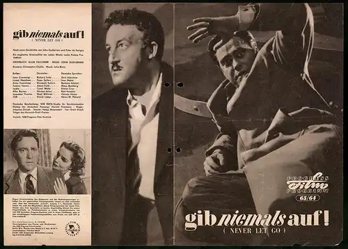 Filmprogramm PFP Nr. 65 /64, Gib niemals auf!, Richard Todd, Peter Sellers, Regie: John Guillermin