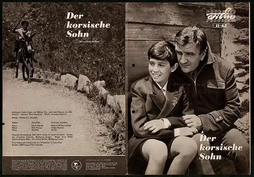 Filmprogramm PFP Nr. 11 /65, Der korsische Sohn, Pierre Mondy, Didi Perego, Marietto, Regie: Francois Villiers