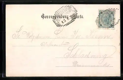 AK Lofer, Ortsansicht mit Steinbergen