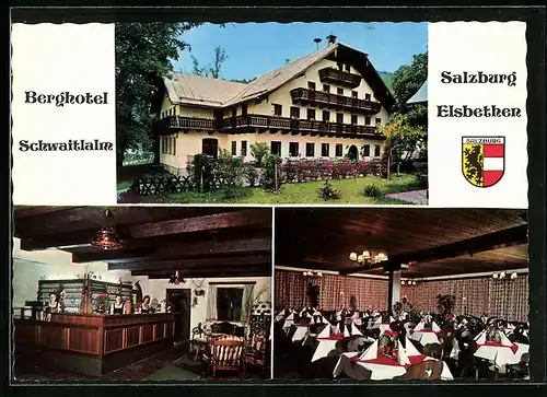 AK Elsbethen /Salzburg, Berghotel Schwaitlalm mit Speisesaal