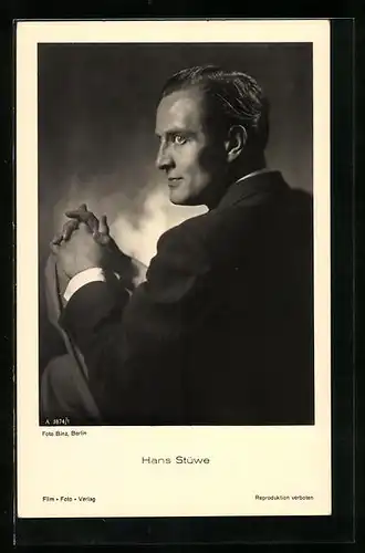 AK Schauspieler Hans Stüwe im Profil