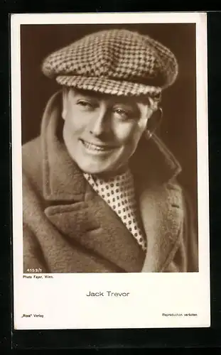 AK Schauspieler Jack Trevor mit Schiebermütze