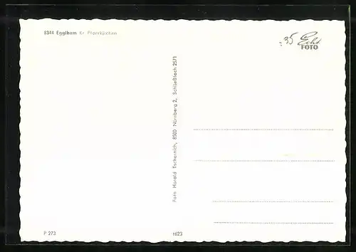 AK Egglham /Niederbayern, Ortsansicht mit Bach