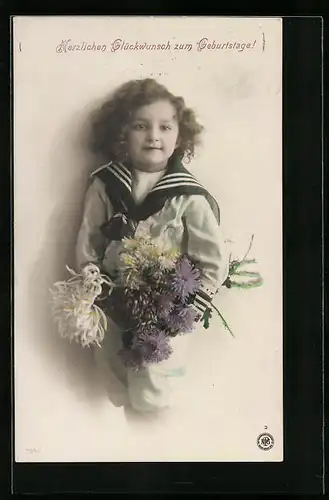 Foto-AK NPG Nr. 1540: Kind im Matrosenanzug