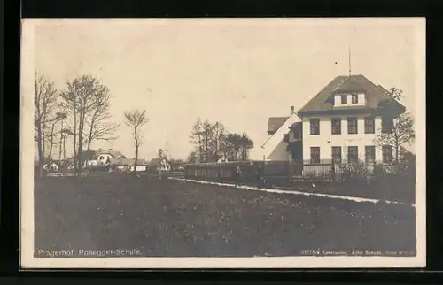 AK Pragerhof, Blick auf die Rosegger-Schule