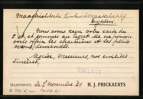 AK Maastricht, Firma H. J. Prickaerts