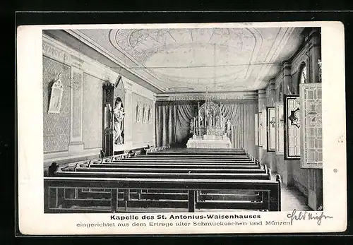 AK Feldkirchen, Innenansicht Kapelle des St. Antonius-Waisenhauses