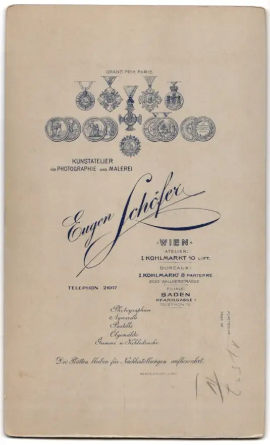 Fotografie Eugen Schöfer, Wien, Portrait kaiserlich höficher Beamter G. Vietoris in Uniform mit Säbel 1