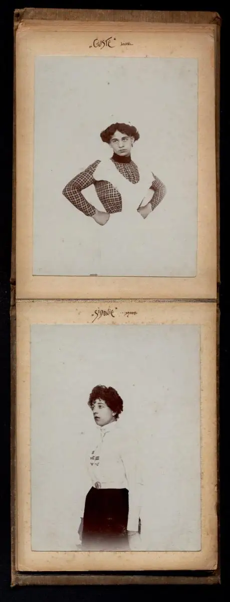 Fotoalbum mit 15 Fotografien Ansicht Wien, k.k. Landwehr-Kadetten-Schule 1902, Travestie Knaben in Frauenkleidern 5