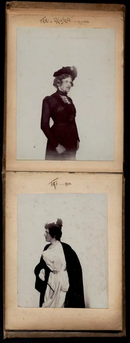 Fotoalbum mit 15 Fotografien Ansicht Wien, k.k. Landwehr-Kadetten-Schule 1902, Travestie Knaben in Frauenkleidern 6