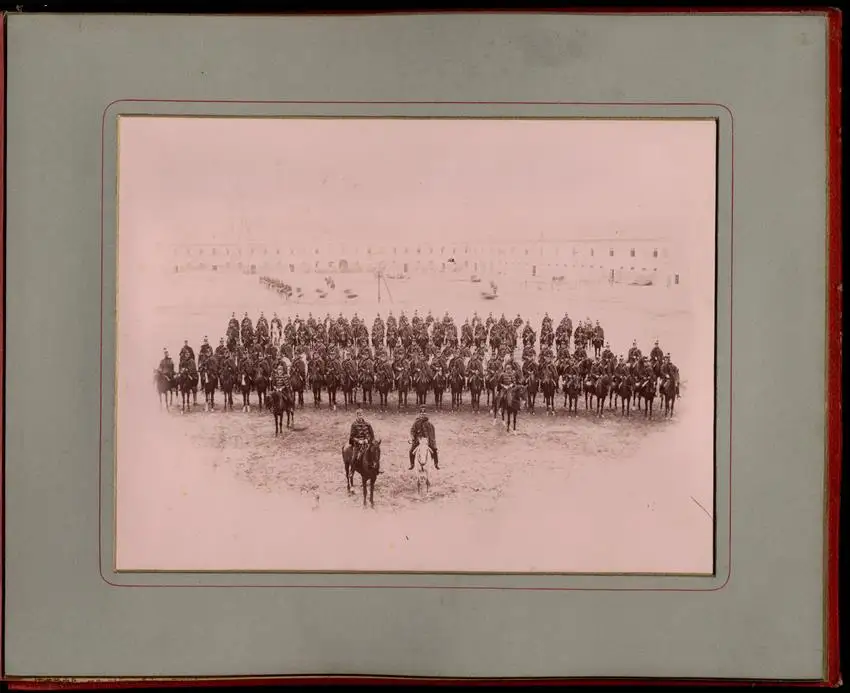 Fotoalbum 10 Fotografien Ludwig Berenyi, Wien, Ansicht Wien, Kaiser Franz Josef I. bei Enthüllung Radetzky-Denkmal 1892 5