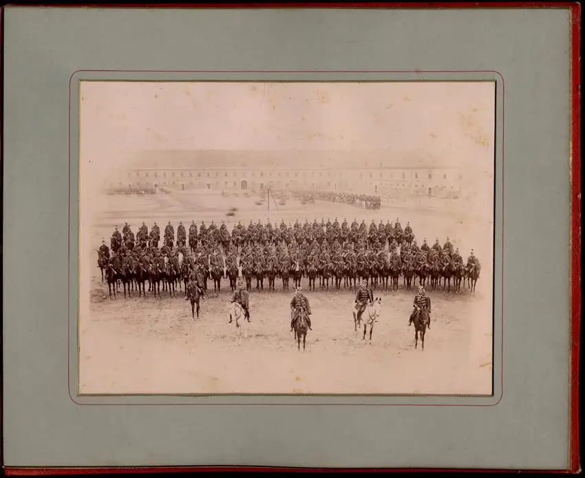 Fotoalbum 10 Fotografien Ludwig Berenyi, Wien, Ansicht Wien, Kaiser Franz Josef I. bei Enthüllung Radetzky-Denkmal 1892 7