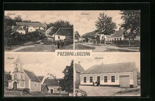 AK Kozlany, Náves, Kaple, Obchod