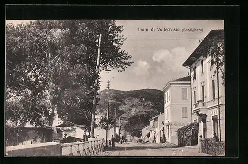 AK Piani di Vallecrosia, Strassenpartie in der Ortschaft