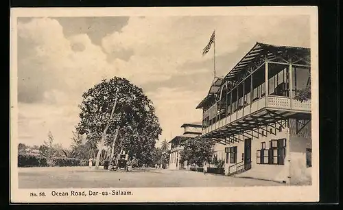 AK Daressalam, Ocean Road mit Gasthaus