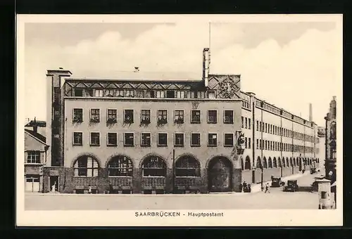 AK Saarbrücken, Blick auf das Hauptpostamt
