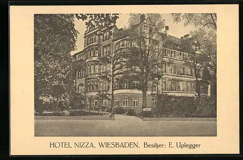 AK Wiesbaden, Hotel Nizza Aussenansicht, Frankfurterstrasse 28