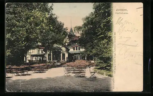 AK Bremen, Sitzgelegenheiten vor Kaffehaus