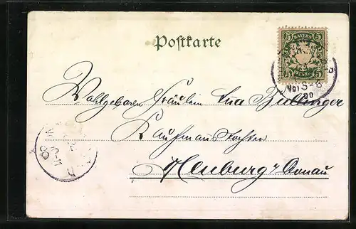 AK Weihnachtsengel in den Wolken