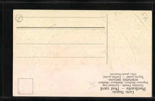 Präge-AK Der Kuss des Amor