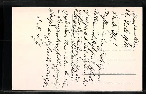 AK Langenburg, Strasse Innere Stadt mit Uhrenturm und Metzgerei