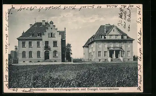 AK Rheinhausen, Verwaltungsgebäude und Evangel. Gemeindehaus