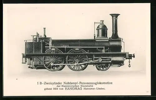 AK 1 B - Zweizylinder Nassdampf-Personenzuglokomotive von HANOMAG