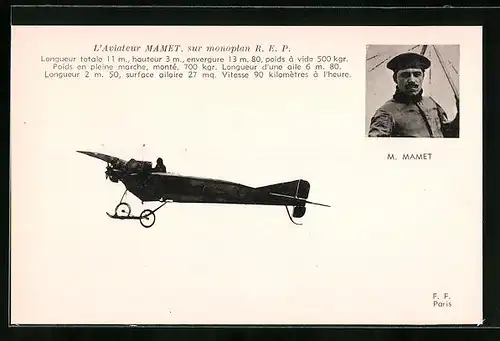 AK Pilot M. Mamet mit seinem Flugzeug in den Wolken