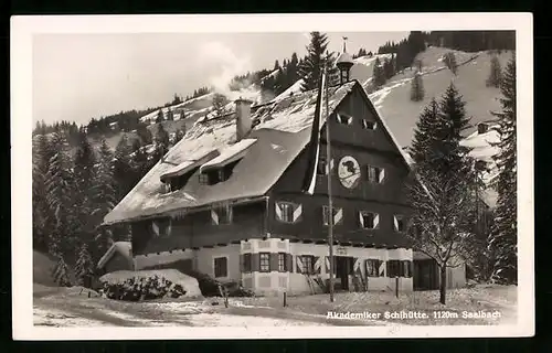 AK Saalbach /Pinzgau, Akademiker Schihütte