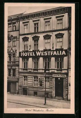 AK Berlin-Mitte, Hotel Westfalia in der Mittelstr. 36