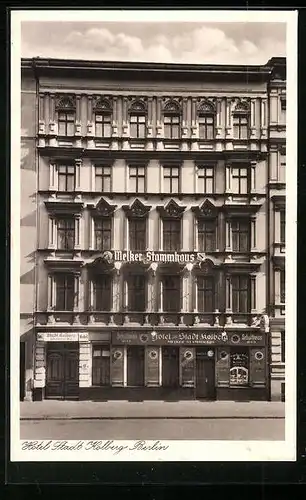 AK Berlin-Mitte, Hotel Stadt Kolberg in der Schlegelstr. 14