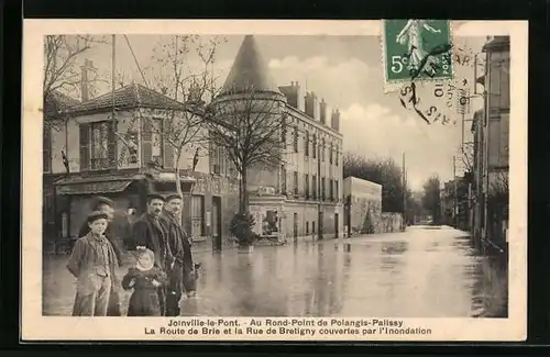 AK Joinville-le-Pont, Inondations 1910, La Route de Brie