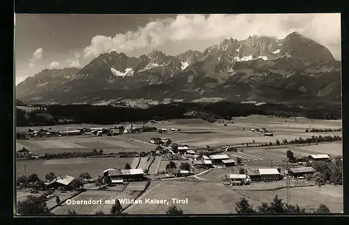 AK Oberndorf, Ortsansicht mit Wilden Kaiser