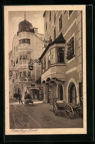 AK Rattenberg, Blick in Strasse mit Pferdekarren