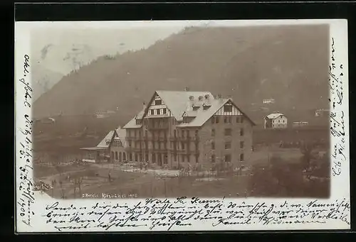 AK Kitzbühel, Blick auf ein grosses Haus