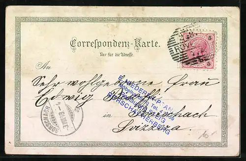 Lithographie Innsbruck, Goldenes Dach, Andrä Hofer-Monument