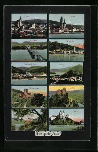 AK Weisenkirchen, Umgebung der Wachau mit Melk, Mautern und Dürnstein