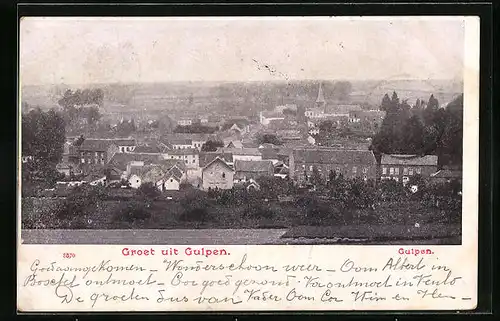 AK Gulpen, Ortsansicht mit Feldern