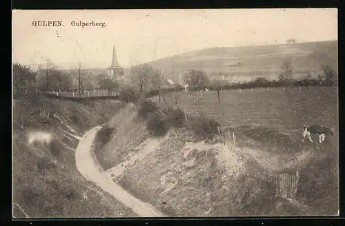 AK Gulpen, Bach mit Blick auf den Gulperberg