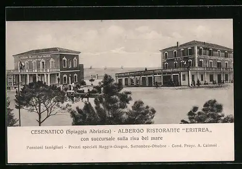 AK Cesenatico, Albergo Ristorante Eritrea con succursale sulla riva del mare