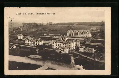 AK Diez /Lahn, Luftbild der Infanterie-Kaserne